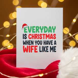 Romantic Funny Xmas Card for Husband