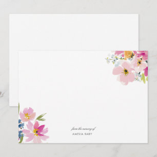 Romantic Garden Baby Shower note card