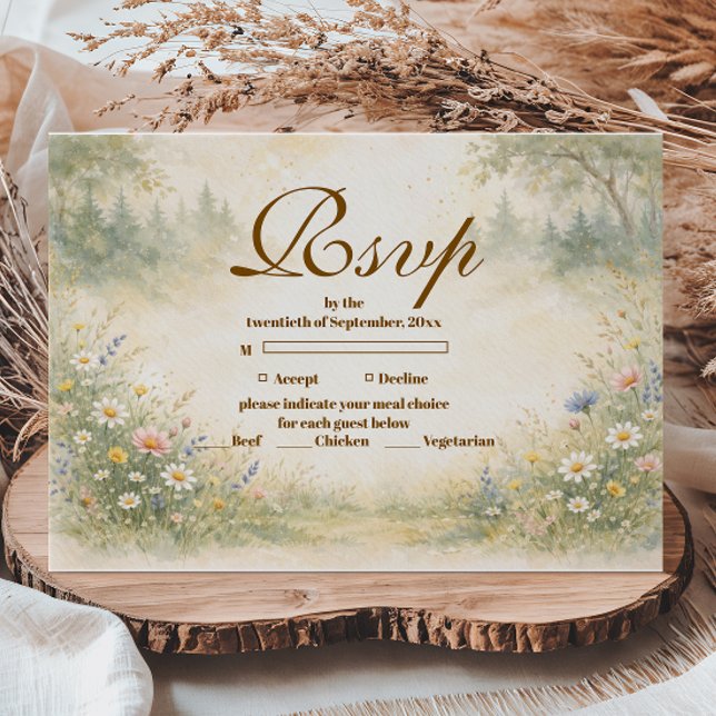 Romantic Garden Bloom Quinceañera RSVP Card (Creator Uploaded)