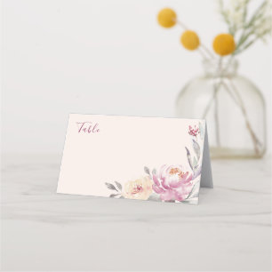 Romantic garden floral wedding place cards