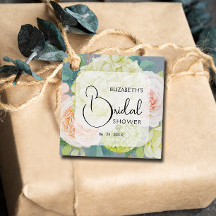 Romantic Garden Flowers Bridal Shower Favour Tags
