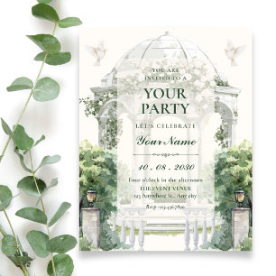 Romantic garden invitation