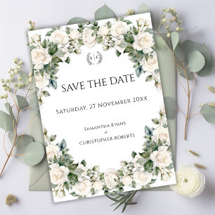 Romantic Garden Roses Wedding  Save The Date