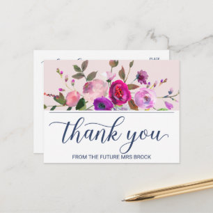 Romantic Garden Thank You Postcard