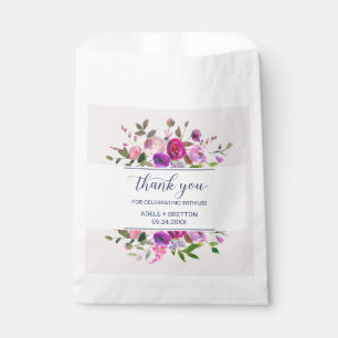 Romantic Garden Thank You Wedding Favour Bags