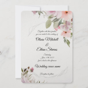 Romantic Garden Wedding Invitation card