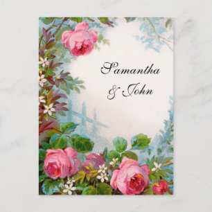 Romantic Garden Wedding Save the Date Announcement Postcard