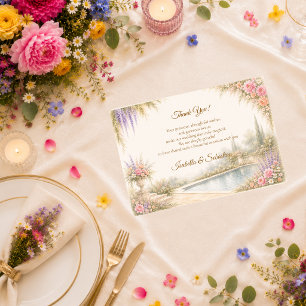 Romantic Garden Wedding Suite Thank You Card
