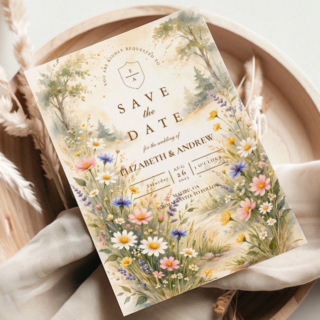 Romantic Garden Wildflower Wedding Save The Date (Creator Uploaded)