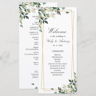 Romantic Geometric Frame Order of Service