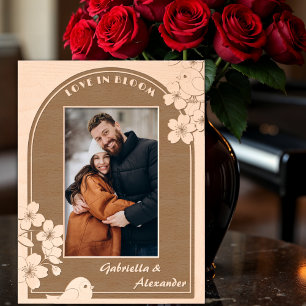 Romantic Gift for Couples - Little Birds Floral Etched Frames