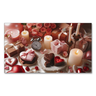 Romantic Gift Theme Magnet   Elegant Business Card