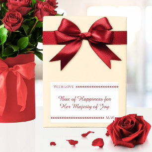 Romantic Gift Wrap for Anniversary Rectangular Sticker