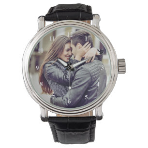 Romantic Gift Your Personal Photo with Numbers Watch