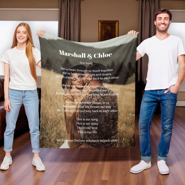 romantic gifting Photo Song lyrics  Fleece Blanket (Creator Uploaded)
