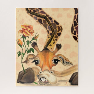 Romantic Giraffe Funny Jigsaw Puzzle