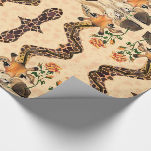 Romantic Giraffe - Gentleman - Funny Wrapping Paper