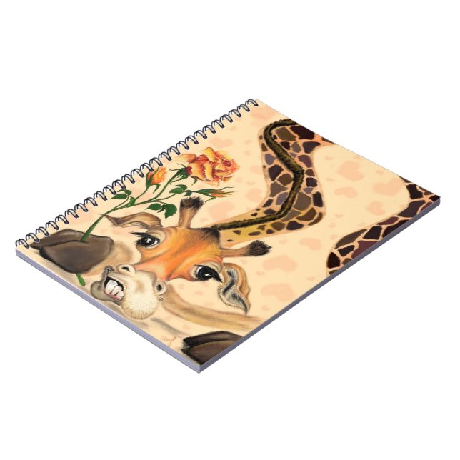 Romantic Giraffe Notebook Funny (Left Side)