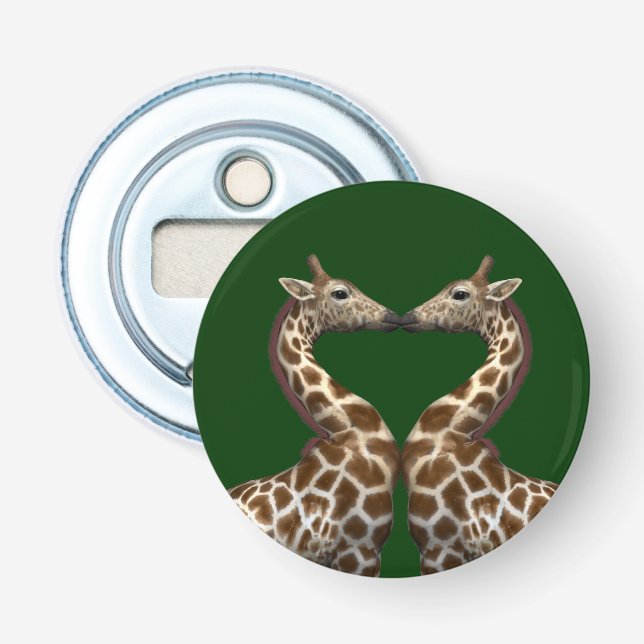 Romantic Giraffes Bottle Opener (Front)