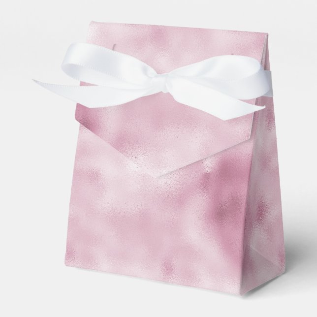 Romantic Glam Pink Bridal Shower Favour Box (Front Side)