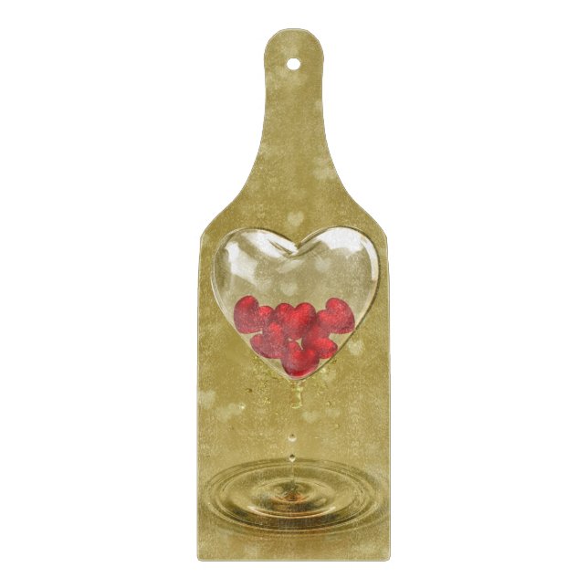 Romantic Glass Heart Design Cutting Board (Front)