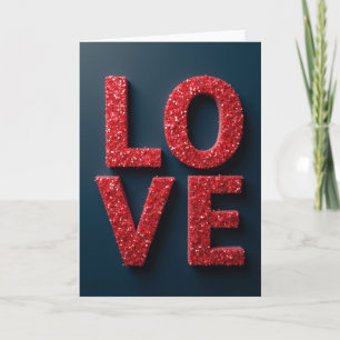 Romantic Glitter Love Card