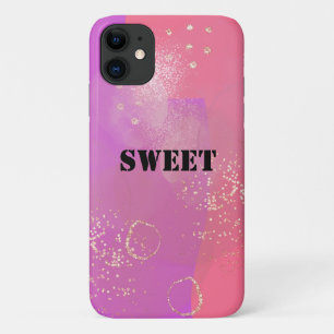 Romantic glitter pink wallpaper Case-Mate iPhone case