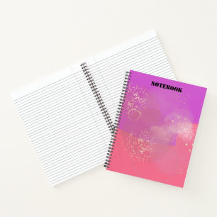 Romantic glitter pink wallpaper notebook