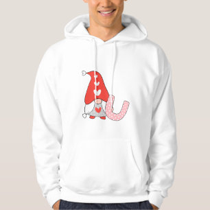 Romantic gnome with lucky horseshoe hoodie
