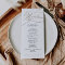 Romantic Gold and Black Calligraphy Wedding Menu