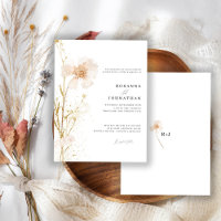 Romantic Gold & Blush Pressed Flowers Wedding 