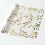 Romantic Gold Botanical Leaf Wedding Wrapping Pape Wrapping Paper<br><div class="desc">Elegant wedding gift-giving in a faux gold botanical leaf pattern makes an awesome presentation.  Ideal for newlyweds,  bridal showers,  wedding showers,  new homes,  engagement showers,  and more.</div>