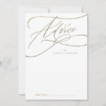 Romantic Gold Calligraphy | Flourish Wedding Advice Card<br><div class="desc">This romantic gold calligraphy flourish wedding advice card is perfect for a simple wedding and can be used for any event. The modern classic design features fancy swirls and whimsical flourishes with gorgeous elegant hand lettered faux champagne gold foil typography. These advice cards can be used as a guestbook alternative...</div>