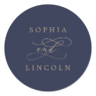 Romantic Gold Calligraphy | Navy Envelope Seals