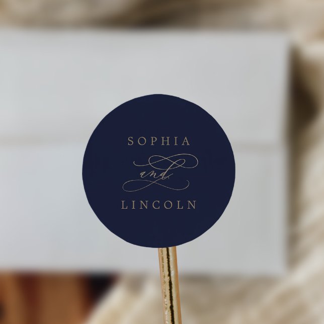 Romantic Gold Calligraphy | Navy Envelope Seals (Creator Uploaded)