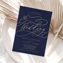 Romantic Gold Calligraphy | Navy The Wedding Of