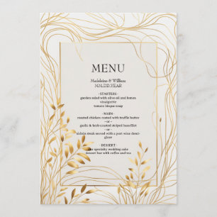 Romantic Gold & Eucalyptus Wedding  Menu