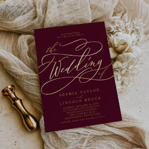 Romantic Gold Foil   Burgundy The Wedding Of