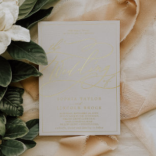 Romantic Gold Foil   Ivory Frame Wedding