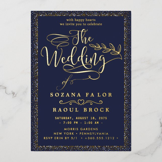 Romantic Gold Foil Wedding (Front)