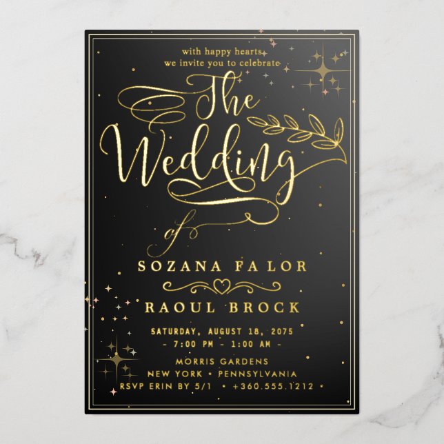 Romantic Gold Foil Wedding (Front)