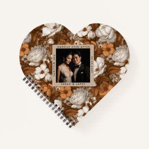 Romantic Gold Gardenias Petal Elegant Wedding Notebook