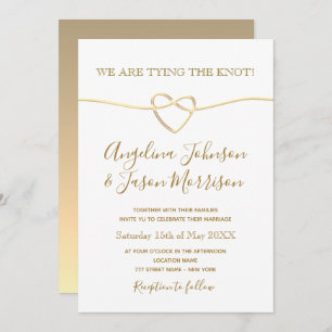 Romantic Gold Wedding Invitation