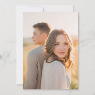 Romantic Golden Photo Invitation