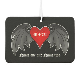 Romantic goth heart Valentines+day Car Air Freshener