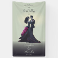 Romantic Gothic Lovers Elegant Wedding Welcome