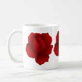 Romantic gothic red rose coffee mug (Left)