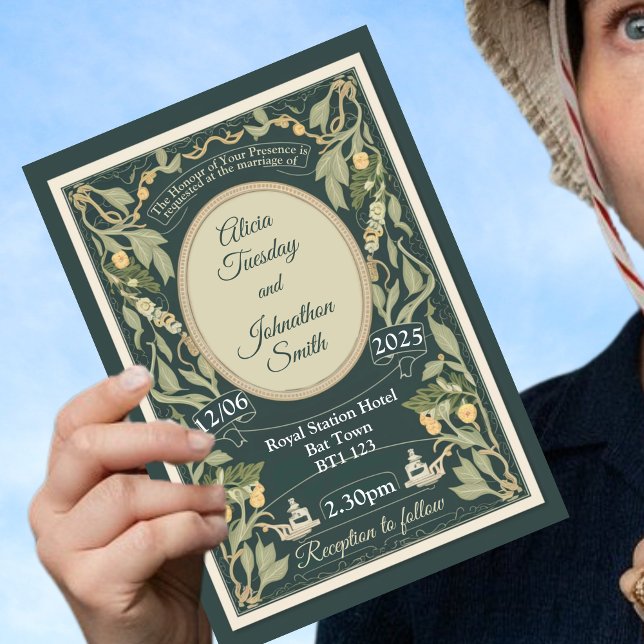 Romantic Gothic, Regencycore, regency era, classic Invitation (Creator Uploaded)