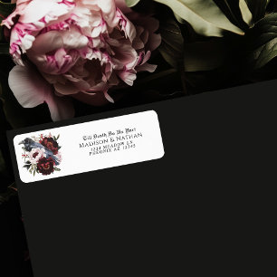 Romantic Gothic Watercolor Raven Wedding Return