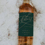 Romantic Green Calligraphy Cheers Wedding Wine Label<br><div class="desc">These romantic green calligraphy cheers wedding wine labels are perfect for a simple wedding reception. The modern classic design features fancy swirls and whimsical flourishes with gorgeous elegant hand lettered faux sparkling wine gold foil typography. Personalise the wine bottle stickers with the names and date. These labels can be used...</div>